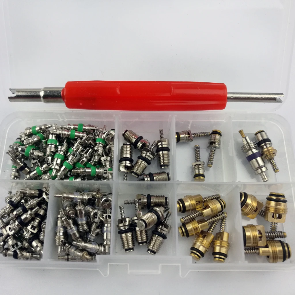 

Сердечники клапанов R12 R134A 11 A/C, 135 шт., кондиционеры, набор инструментов для снятия сердечника клапана с установщиком для снятия сердечника к...