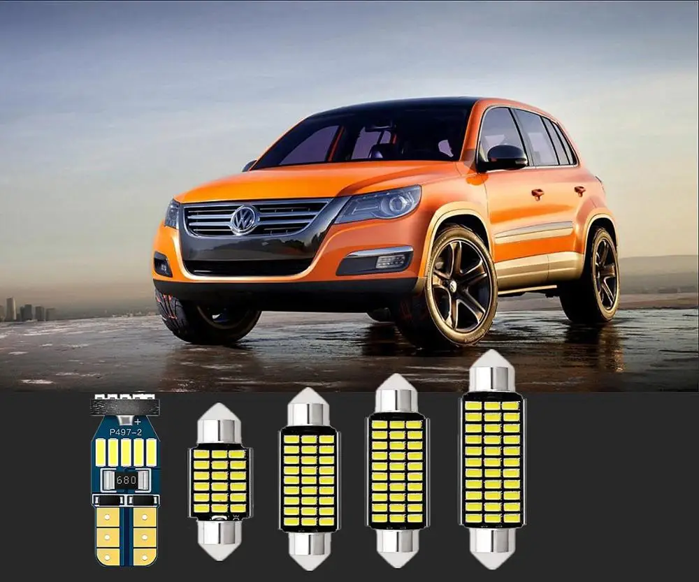 

6pcs white LED car dome light Lamp light interior lights T10&36 For Volkswagen Beetle Bora Caddy CC Clasico Eos Gol GTI