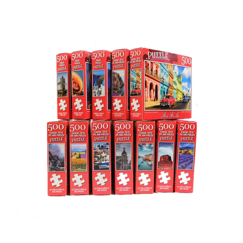 

500 Pcs Multi-type Landscape Puzzle Game Jigsaw Puzzle Assembling Picture For Adults Kids Puzzle Educational Toys