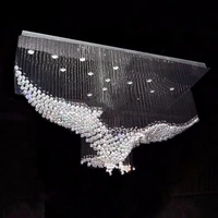 ceiling lamp eagles design crystal chandelier light lustres hall cristal lamp home lighting for hotel villa