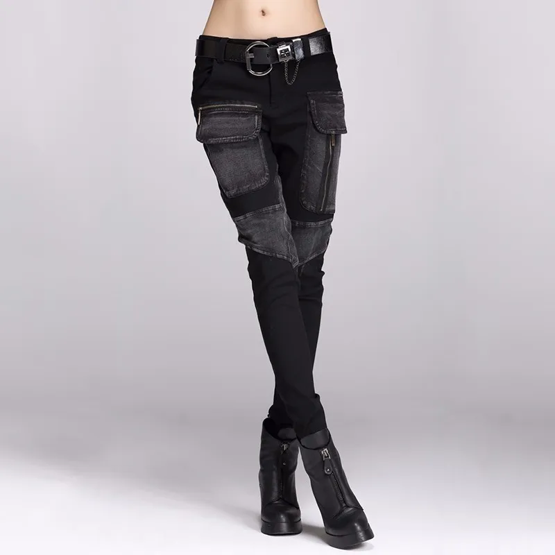 

SOUL OF TIGER Autumn Fashion Korean Ladies Tops And Pants Womens Punk Denim Tracksuit 2 Pieces Set Casual Clothes Club Outfits