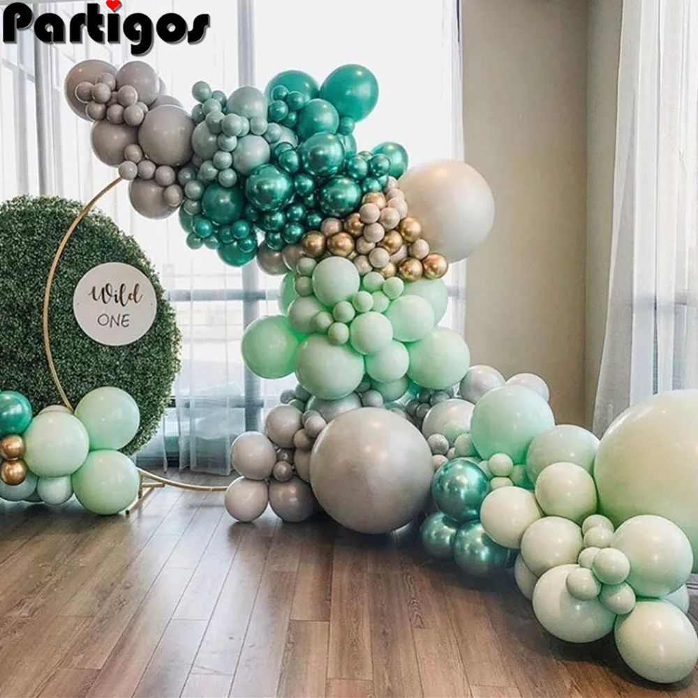 146 шт. разноцветная зеленая хром Строительная гирлянда|Воздушные шары и