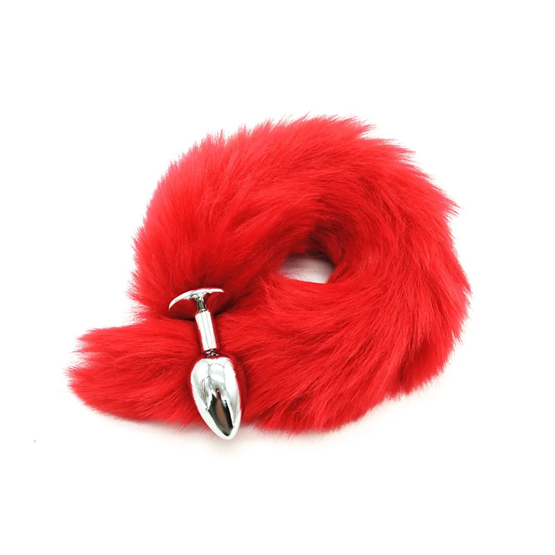 Металлическая пробка длинная Анальная деталь животное ролевые игры Косплей