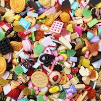 103050100pcs diy mix miniature resin christmas ice cream candy chocolate cake beads resin accessories jewelry material toy