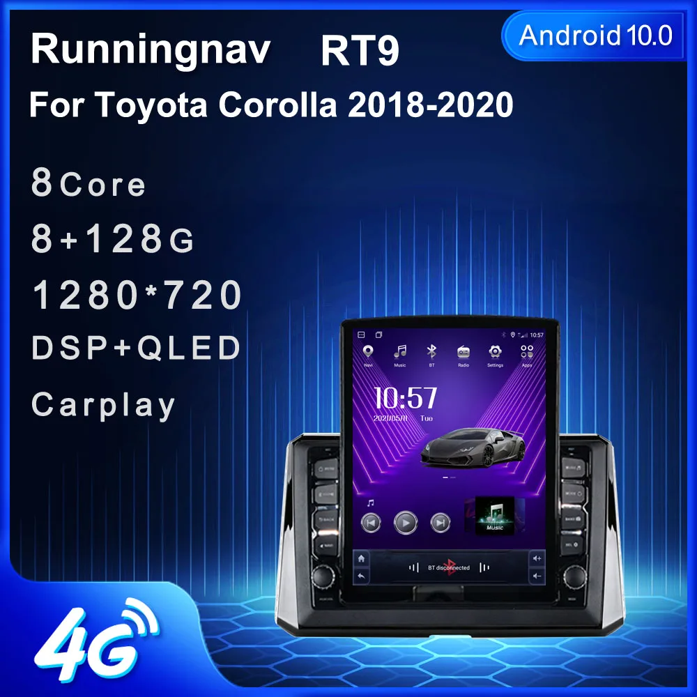 

9.7" Android 10.1 For Toyota Corolla 2018 2019 2020 Tesla Type Car Radio Multimedia Video Player Navigation GPS RDS no dvd