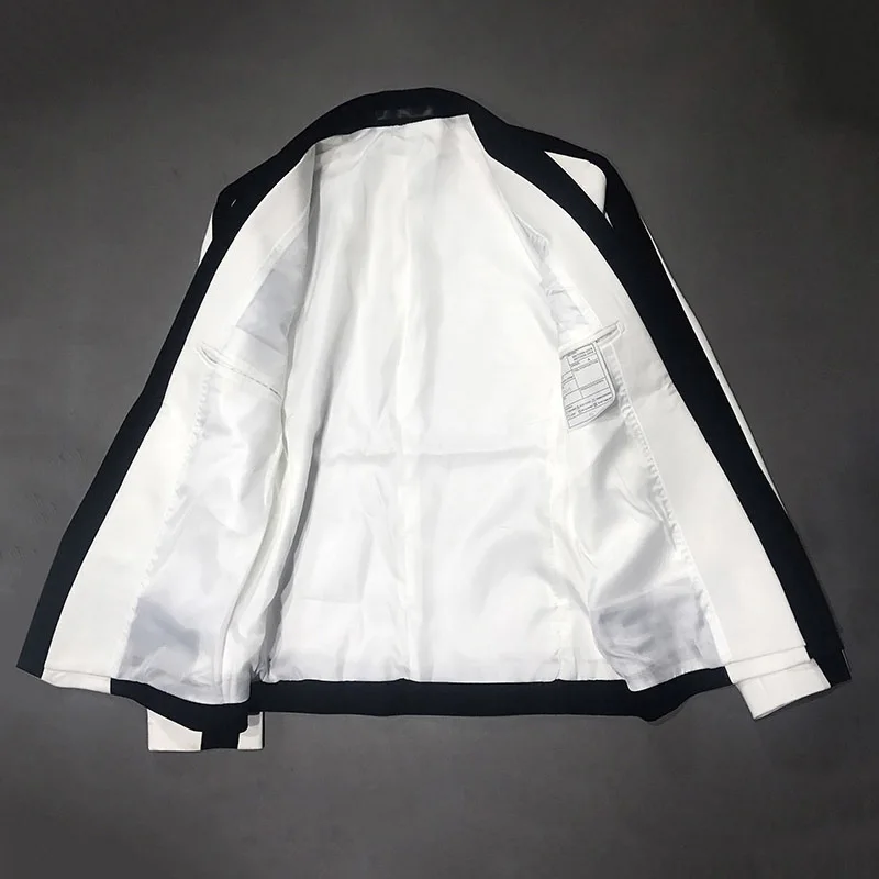 Костюм Veste Homme прическа деление Свободное пальто Блейзер мужской тренд тонкий