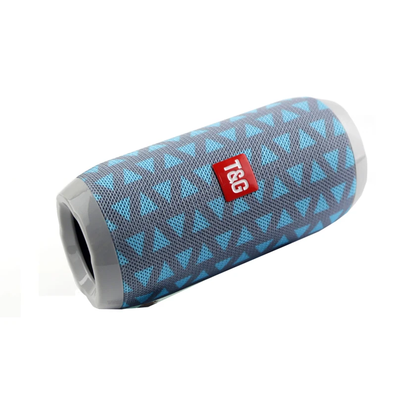 gray blue Мощный bluetooth-динамик, музыкальная колонка, Hi-Fi Стерео Soundbox, светодиодный светильник, поддержка карт TF, AUX кабель, воспроизведение музыки для ПК телефона - Цвет: gray blue