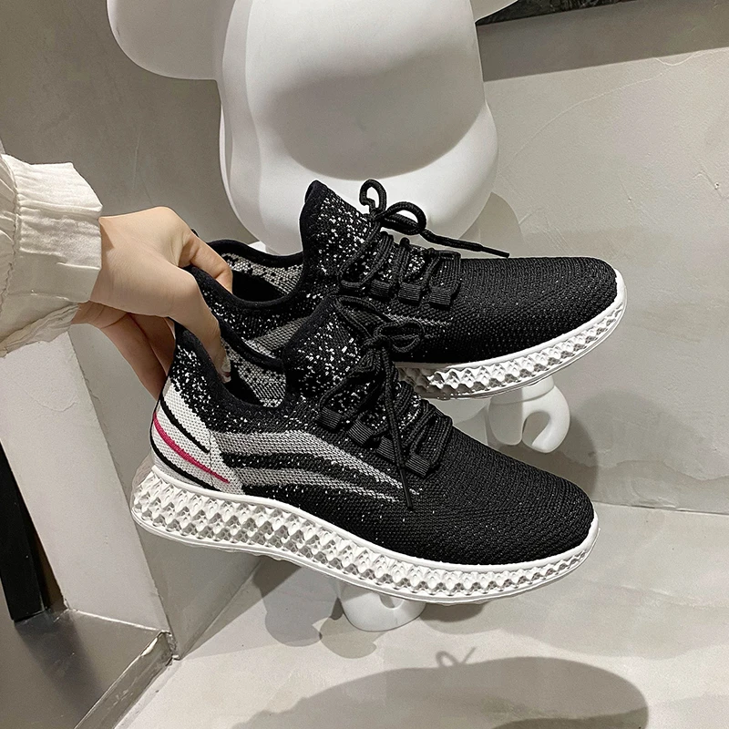 

Feizhi Sports Women's Shoes 2021 New Four Seasons Can Wear Lace-up Soft-soled Sports Casual Shoes Zapatos De Mujer