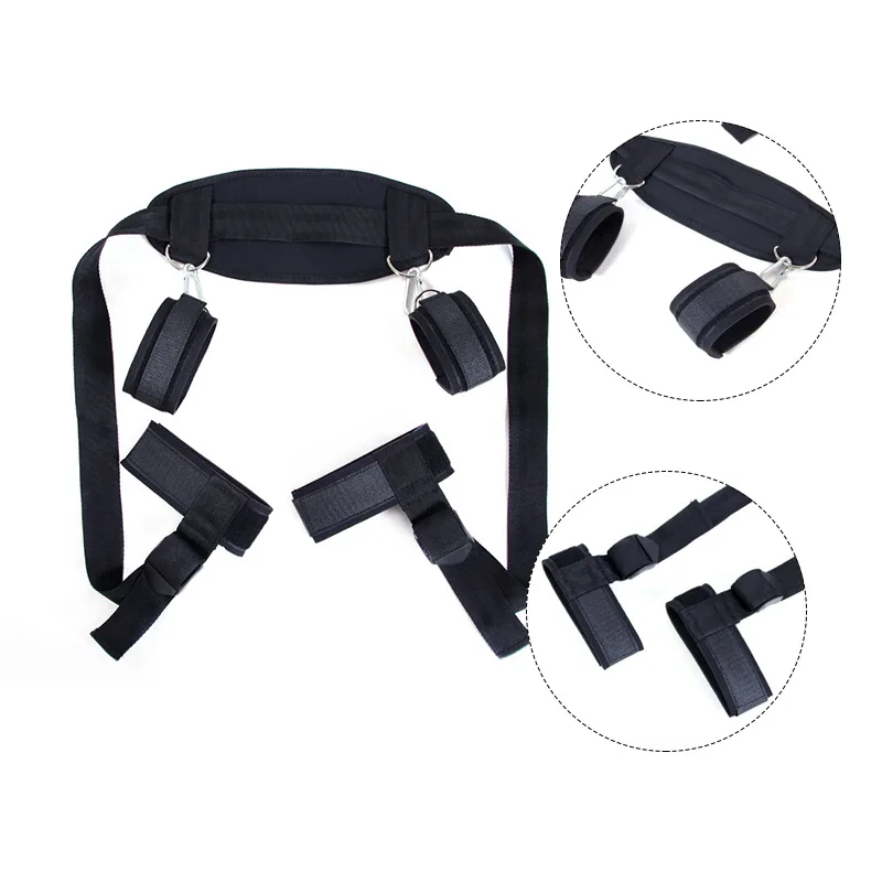 Женское сексуальное нижнее белье бандаж и наручники для БДСМ ноги открытые