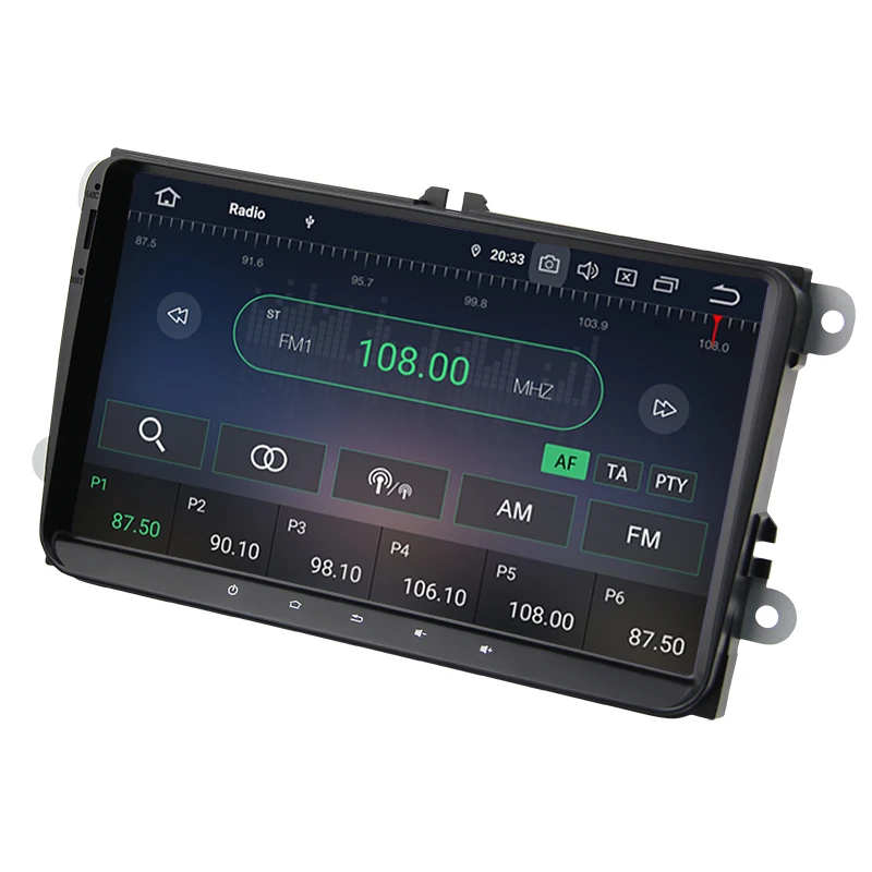 Ультратонкий Android 9 0 Octa Core 4G RAM 2 Din GPS навигация &quotавтомобильный DVD мультимедиа для