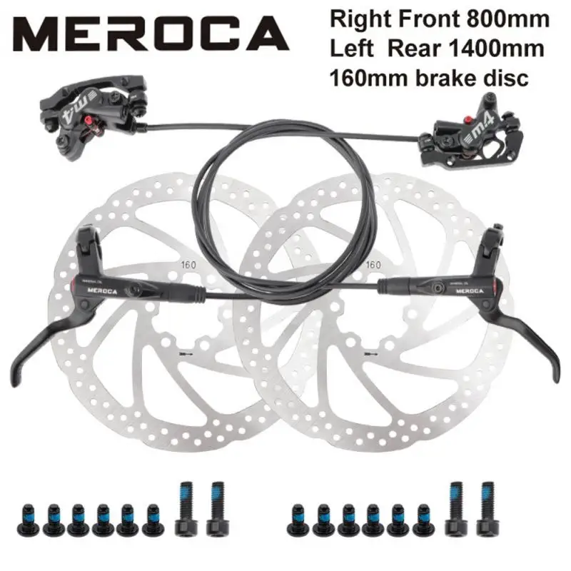 Тормоз масляный для горного велосипеда MEROCA четыре поршня левый задний тормоз MT420