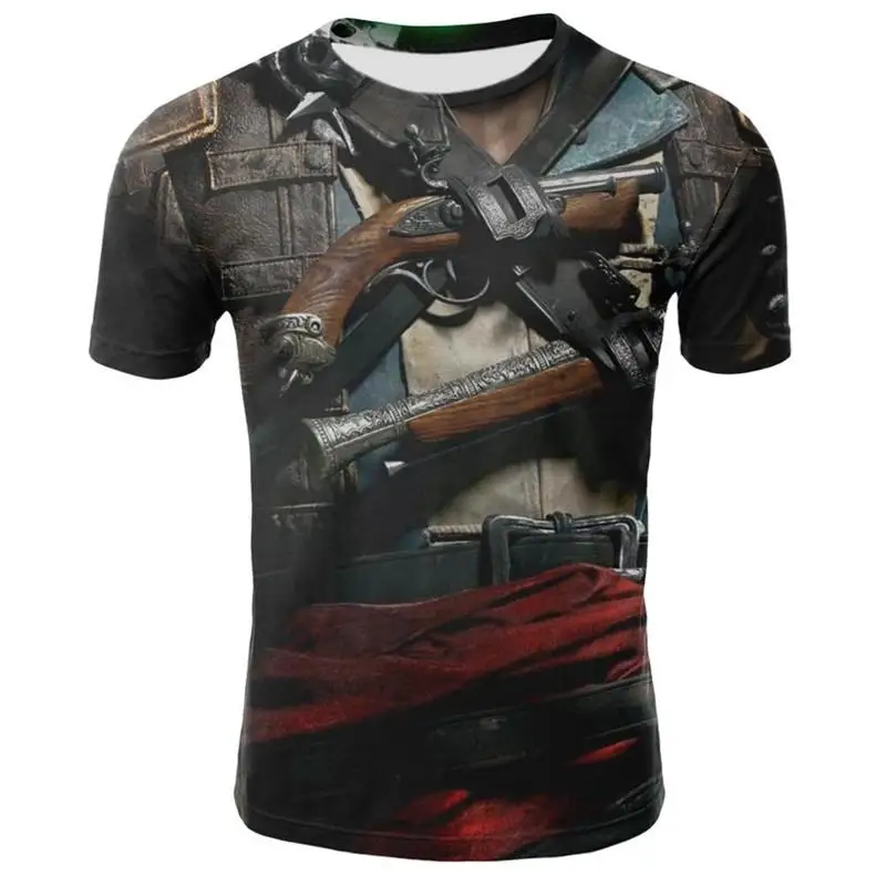 2019 Горячая Каратель Череп Мужская 3d футболка с принтом по всему размеру топы