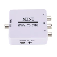 mini ypbpr to cvbs video converter audio video adapter for projector monitor component av 1080p digital parts