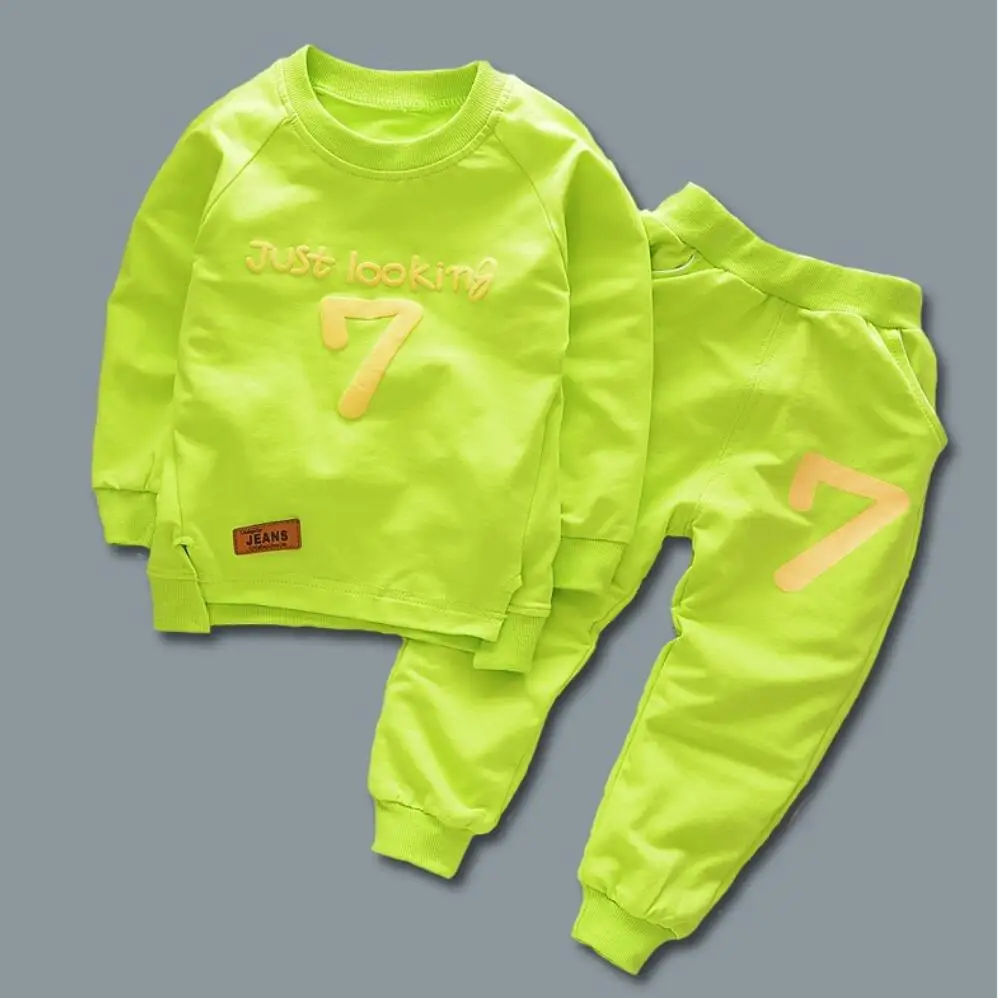 Спортивный костюм для мальчиков и девочек свитер с капюшоном + штаны хлопок номер