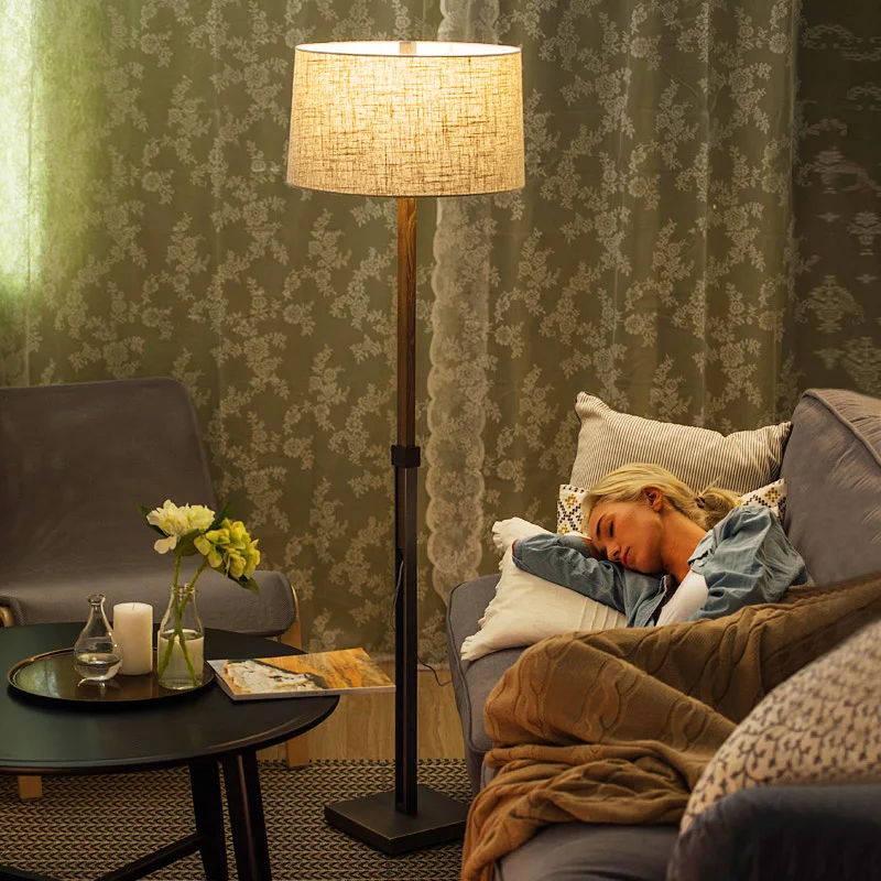 Китайская классическая тканевая Напольная Лампа современный Королевский Бог