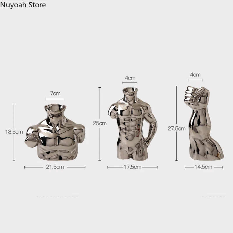 

Nordic Creative Body Art Vase Decoration Matt Ceramic Dried Flower Flower Arrangement Accessories Home Decoration Modern