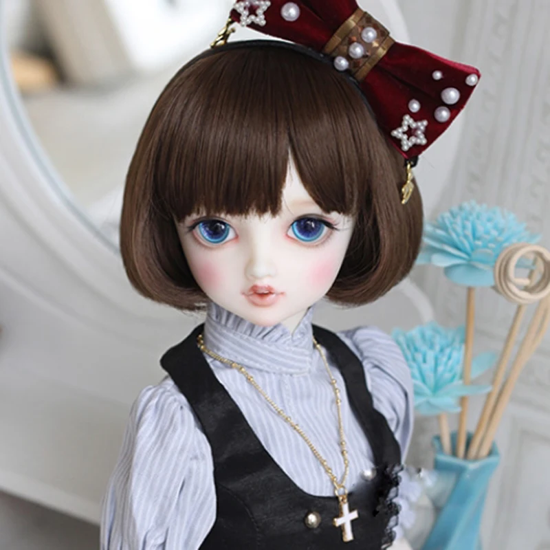 

2022 новый стиль 1/3 1/4 1/6 1/8 Bjd SD короткий парик, волосы, высокотемпературный проволочный парик BJD