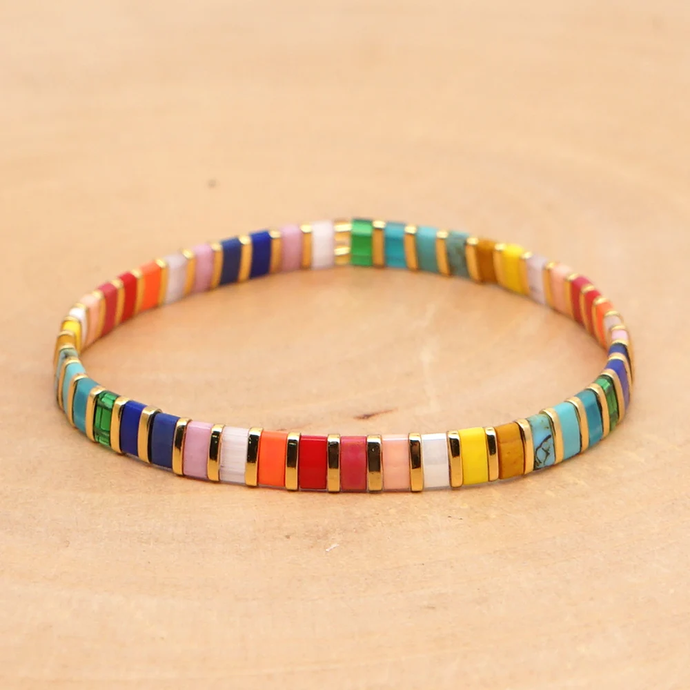 

Go2boho Friendship Bracelet Miyuki Tila Beads Bracelets For Women Jewelry Bohemian Summer Rainbow Pulseras Jewellery Gift