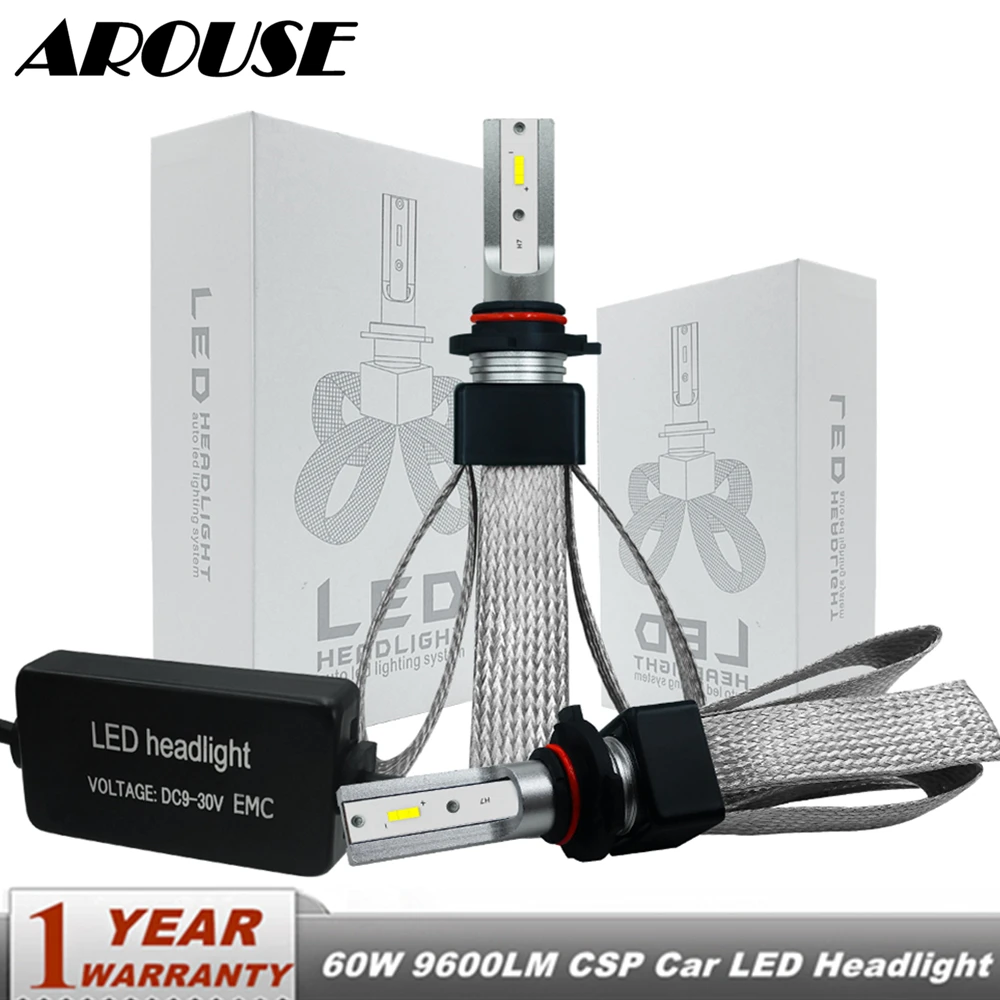 Светодиодсветодиодный лампы для передсветильник фар AROUSE 9005 H1 H7 H11 9006 H4