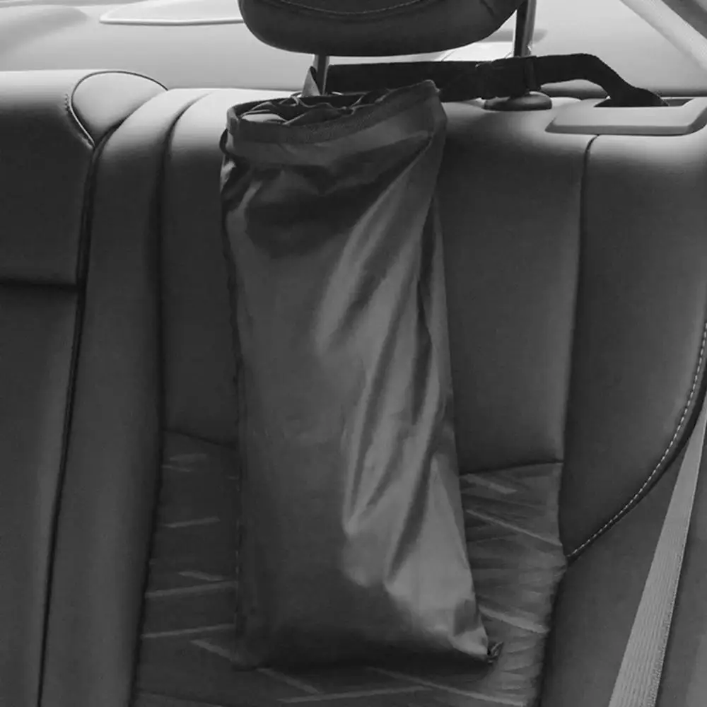 

Auto Car Seat Back Litter Trash Bag Fastener Tape Crevice Storage Organizer Garbage Can Headrest Hanging Storage Holder