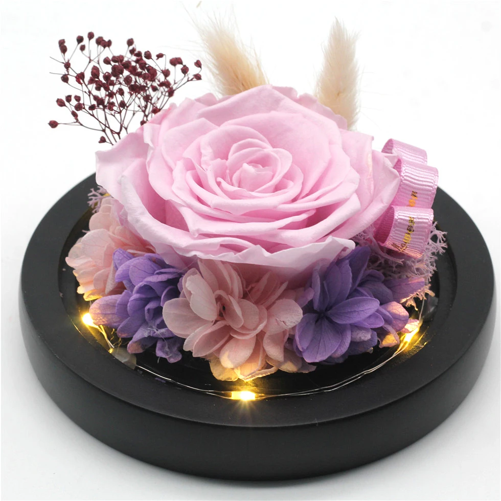 Вечная эксклюзивная Роза в стеклянном куполе Красавица и Чудовище романтические