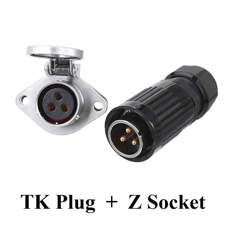 Plug With Socket Разъем Weipu WP20 TK Z 2 3 4 5 7 9 12 Pin Кабельный разъем розетка водонепроницаемый автомобильный разъем для зарядки - Цвет: Plug With Socket