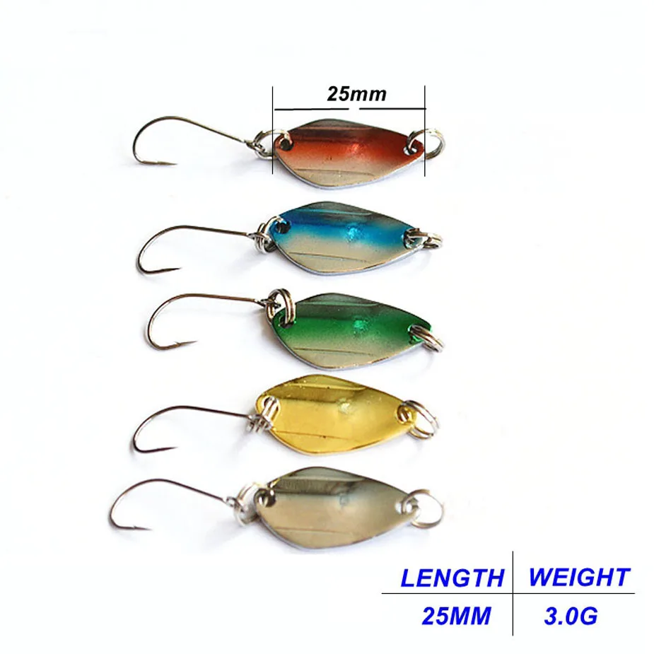 TOMA 10PCS Metal Spoon Baits Fishing Spinner Lure Trout 2.5g 3.0g Wobbler Artificial Mini Bait | Спорт и развлечения