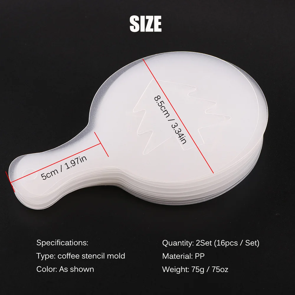 32 шт. модная модель печати кофе пенораспылитель трафареты для торта рисование