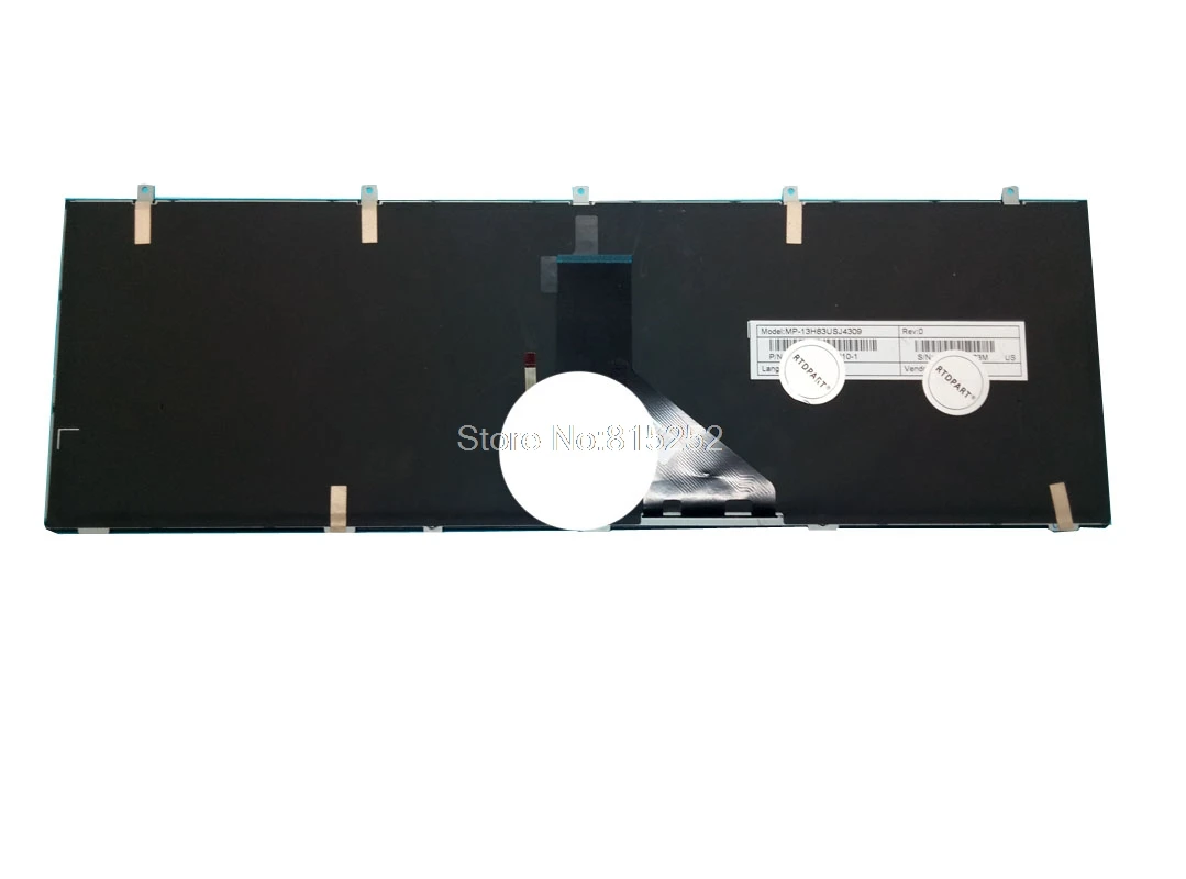 Клавиатура с подсветкой для CLEVO W370ET MP-13H83USJ43094 MP-12A33US-4307 MP-13H83USJ4301 MP-12A33US-430W |