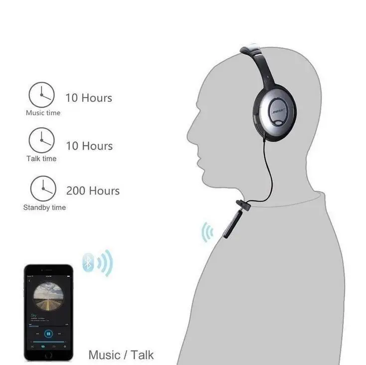 Наушники QC15 наушники Bluetoble foth Caor qc15 Bluetooth аудио адаптер приемник соединительный