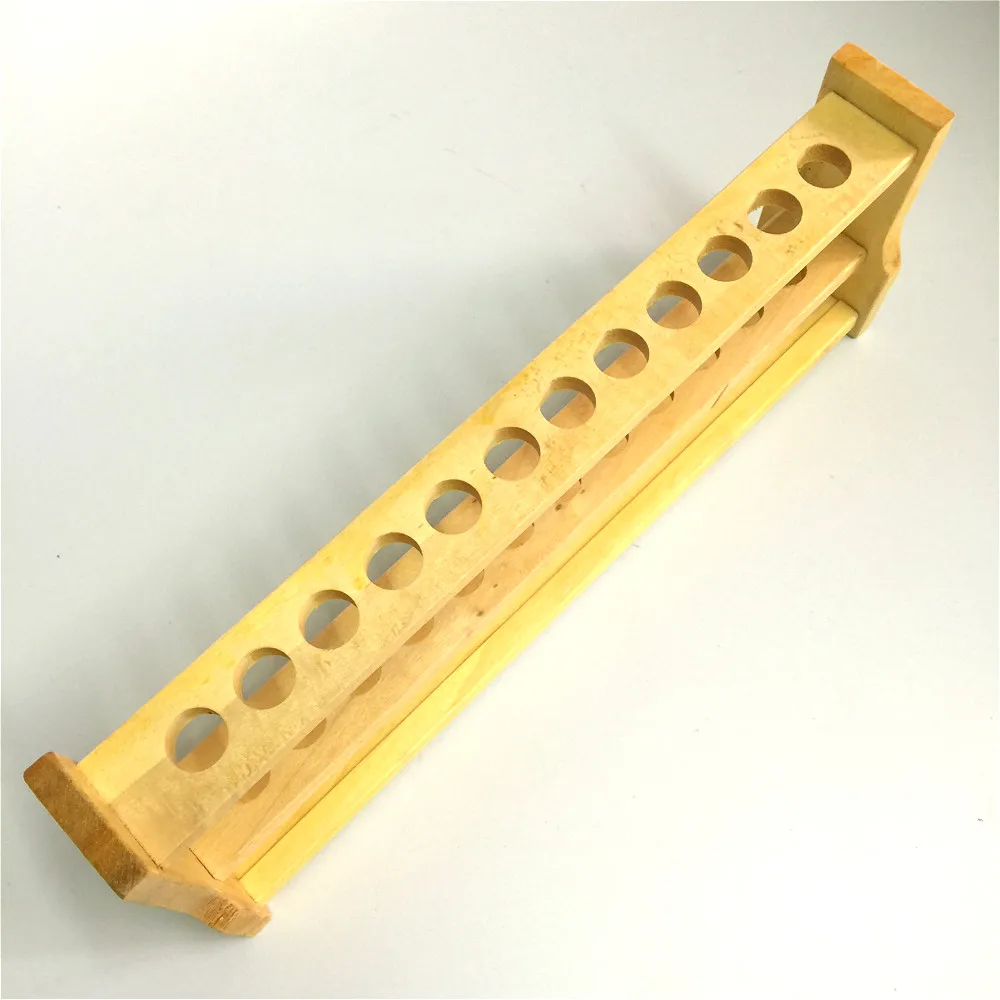 Деревянные пробирки с отверстиями толстые деревянные Колориметрические стенды