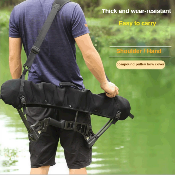 

Bow Case Shoulder/Portable Black Oxford Cloth Thick and Wear-Resistant Archery Bow Bag use for 24-38 Inch Wheelbase Compound Bow