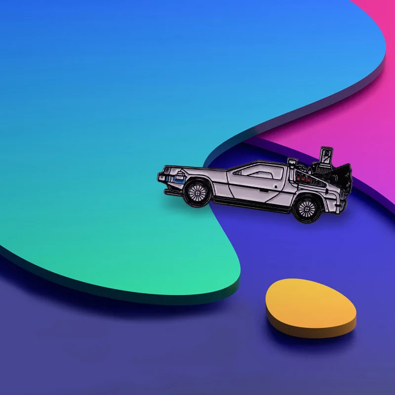 Bc 2 the future delorean Time machine автомобиль эмалевый значок пленка кино фанаты подарок