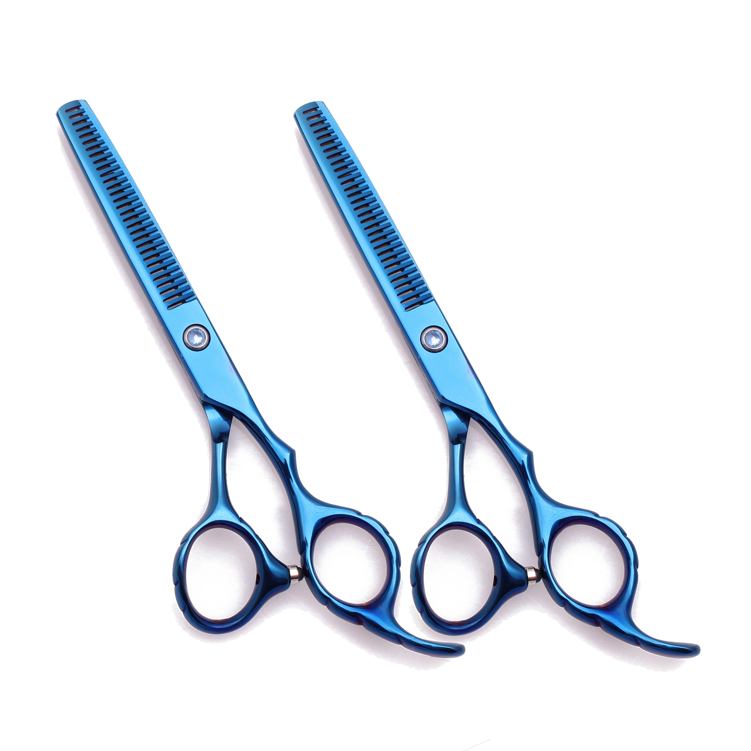 Парикмахерские ножницы для филировки двухсторонние зубцы Purple Dragon 5 дюйма 6 дюймов