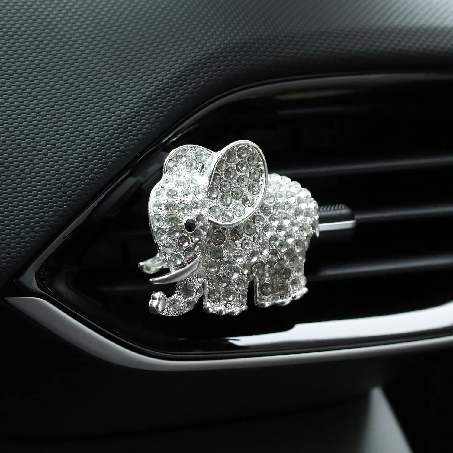 2 шт. металлические стразы в виде слона зажим для парфюма на автомобильный выход
