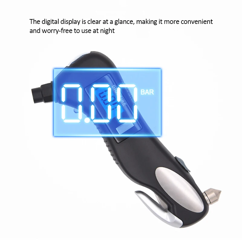 Прибор для диагностики шин Универсальный измеритель давления в шинах с ЖК