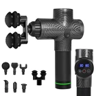 Массажный пистолет для глубоких тканей, ударный Массажер для мышц для облегчения боли, 30 скоростей, Электрический массажер для тела с сенсорным ЖК-дисплеем