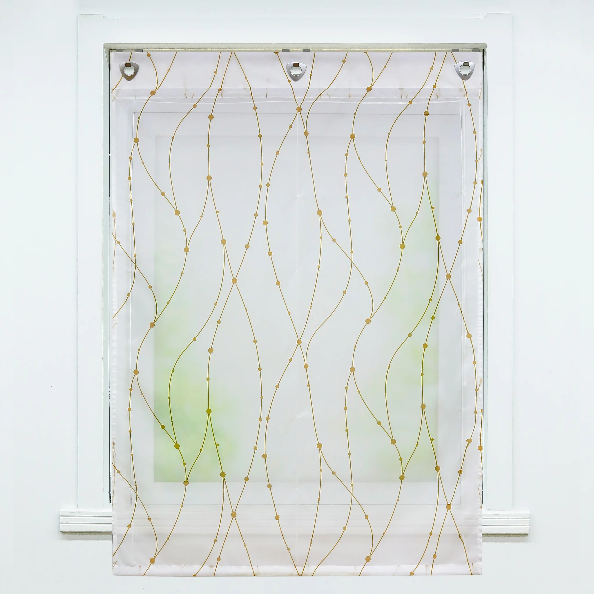 

Roman Curtains with U-Shape Hooks Printed High Quality Polyester Tulle for Home Kitchen Living Room Curtains Decor