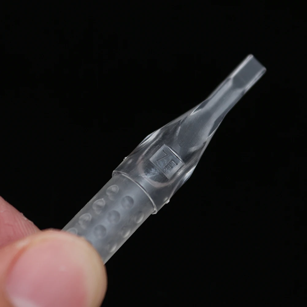 50 шт Прозрачные стерильные одноразовые насадки для тату пластиковый Стерильный