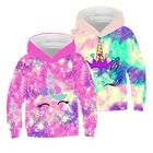 Толстовка с капюшоном для девочек и мальчиков, модный детский свитер с 3D принтом на весну и осень, повседневная куртка, спортивный пуловер