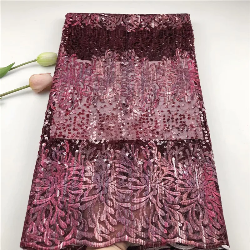 

Newest African Laces Fabrics Embroidered Lace Nigerian French Lace Fabrics 2020 High Quality Lace Material For Dresses hs66-658