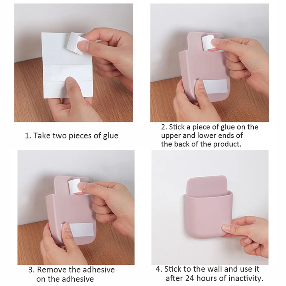 

Wall Mounted Organizer Storage Box Remote Control Air Conditioning Storage Box Mobile Phone Plug Holder