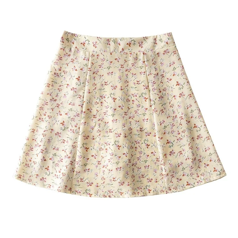 

Cottagecore Floral Print Prairie Chic Summer Mini Skirt High Waist Ruffles Sweet Casual Elegant A-line Refreshing Women Skirts