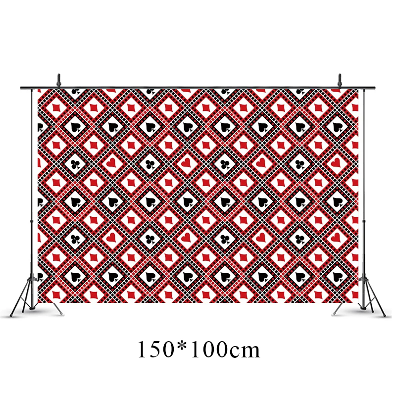 Backdrop x 1 Покер тема вечерние украшения игральных карт одноразовая посуда бумажный стаканчик, тарелка салфетки баннеры детская День рождения поставки LK20 - Цвет: Backdrop x 1