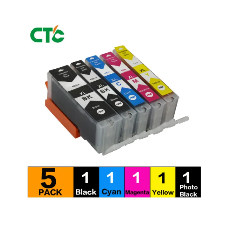 5 шт. картриджи для canon PIXMA MG5750 MG5751 MG5752 MG6851 MG6852 TS6050 TS5050 570|Чернильные картриджи| |