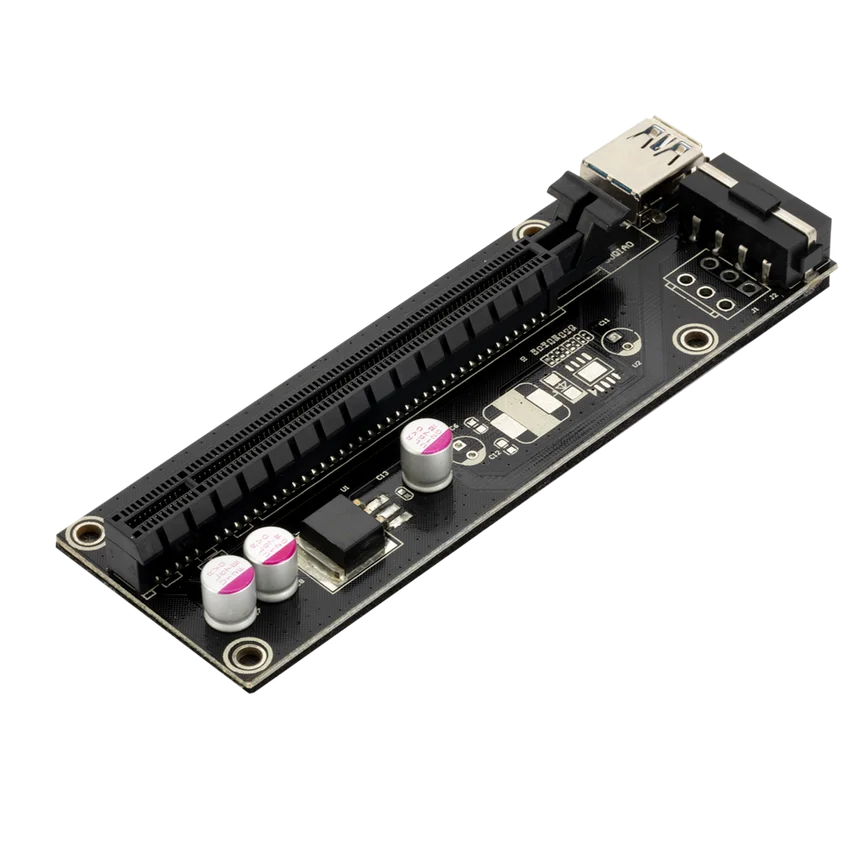 60 см USB 3 0 pci e Райзер Ver006 Pci Express Райзер-карта 1x до 16x Sata 4pin Ide Molex Power для майнера Btc |