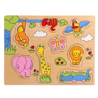 jigsaw puzzle kids toys montessori materials animals clever board baby learning 3d puzzles educational wooden toys for children