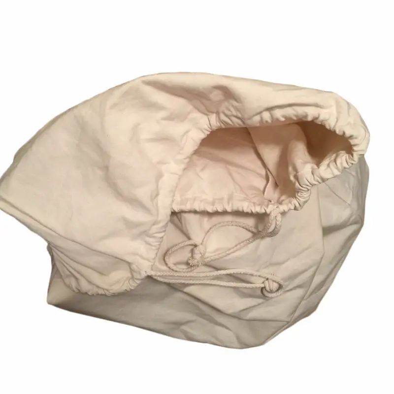 Heavy-duty oversized cotton canvas laundry bag, made of canvas cotton material, strong and tear resistant 75x120cm.