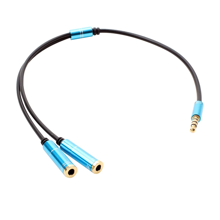 2019 Splitter Headphones jack 3.5 mm Stereo Audio Y-Splitter 2 Female to 1 Male Cable Adapter microphone plug for Earphone | Электроника
