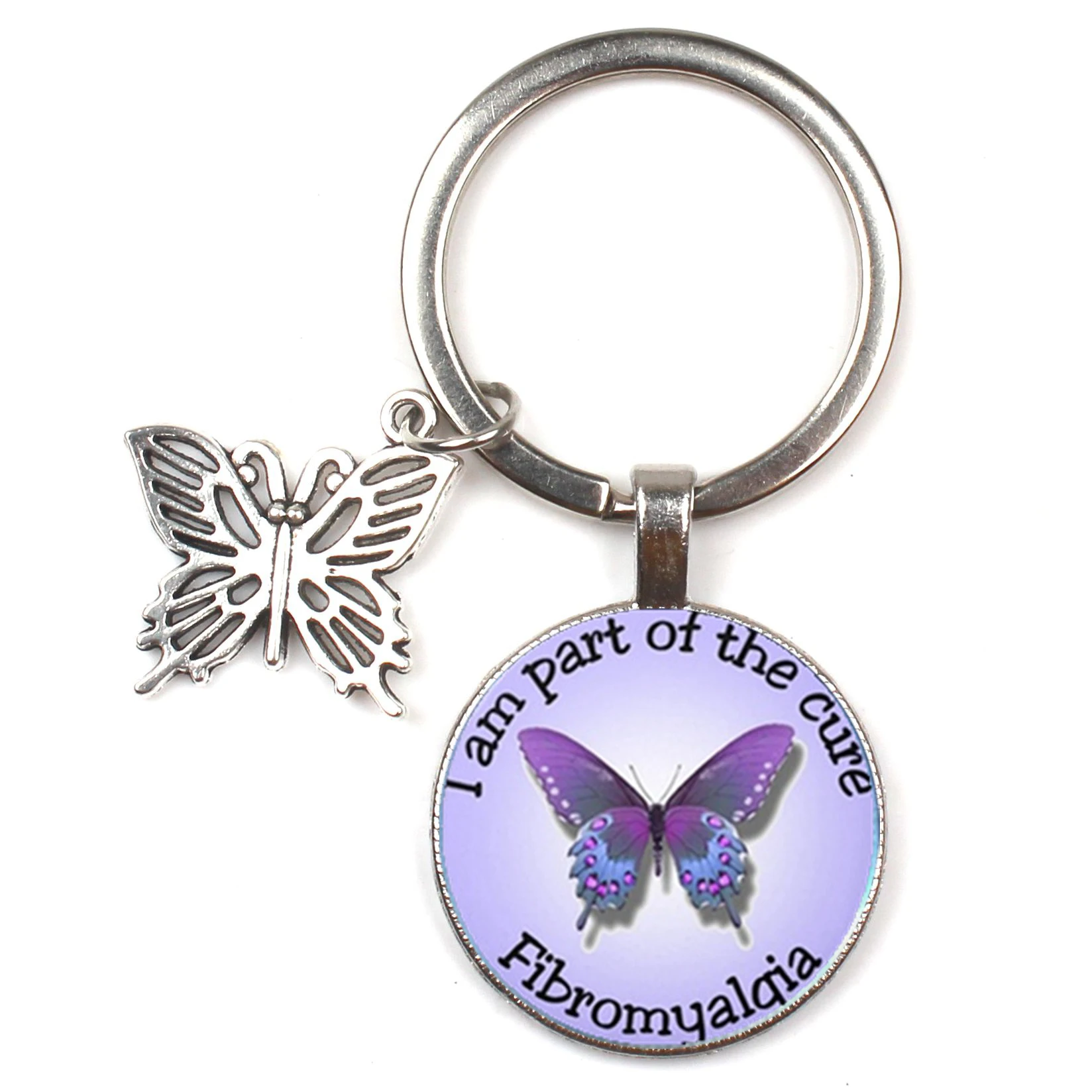 Новинка креативный брелок-бабочка с цветочным узором кольцо для ключей